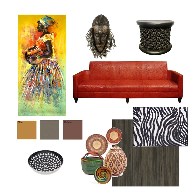 African Chic Mood Board by KM Interior Design on Style Sourcebook