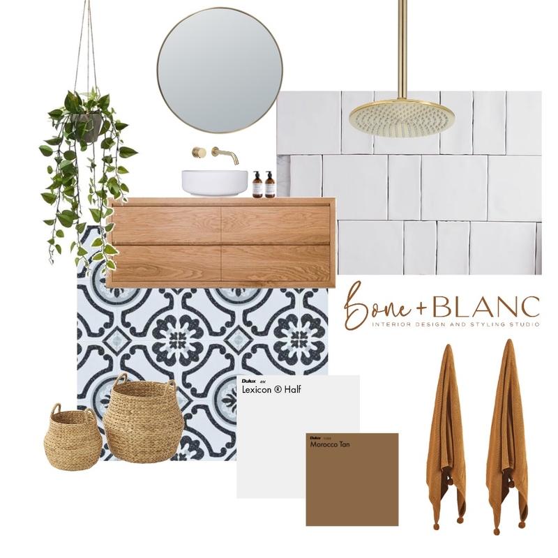 Nic Bathroom Mood Board by bone + blanc interior design studio on Style Sourcebook