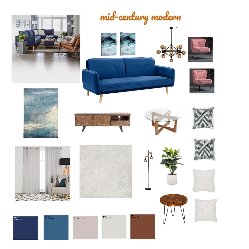 Mid Century Mood Board by Petrine on Style Sourcebook