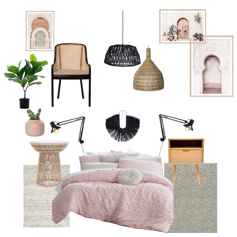 Bedroom_pink and grey Mood Board by MonaSi on Style Sourcebook