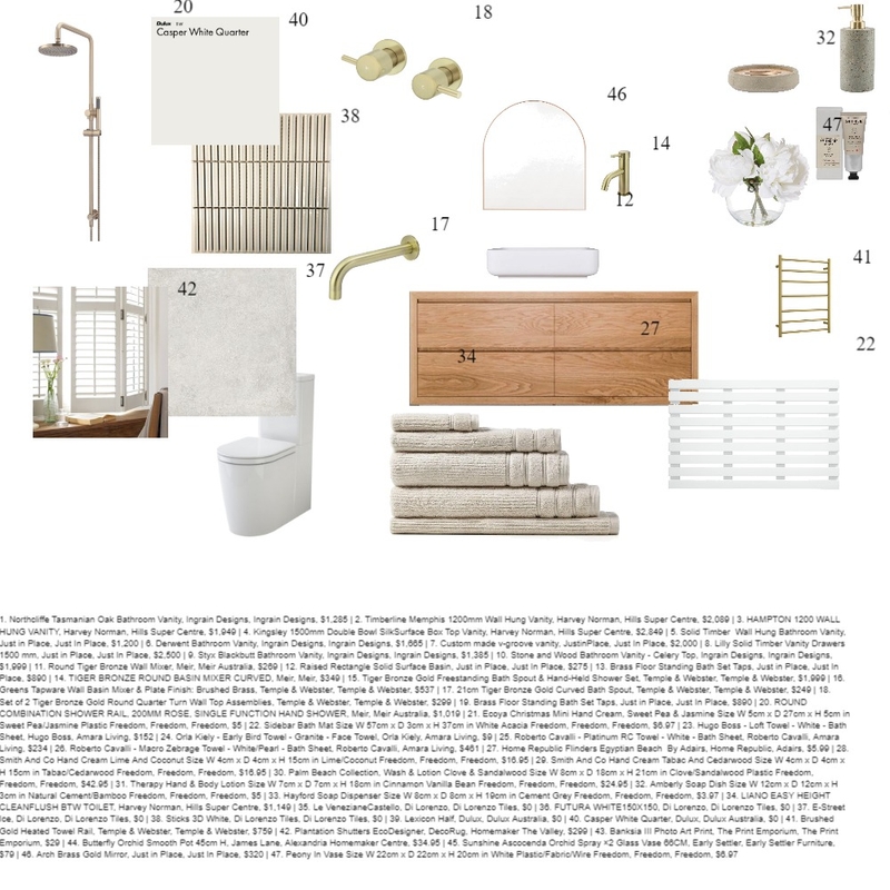 Bathroom project Mood Board by Beautiful Rooms By Me on Style Sourcebook