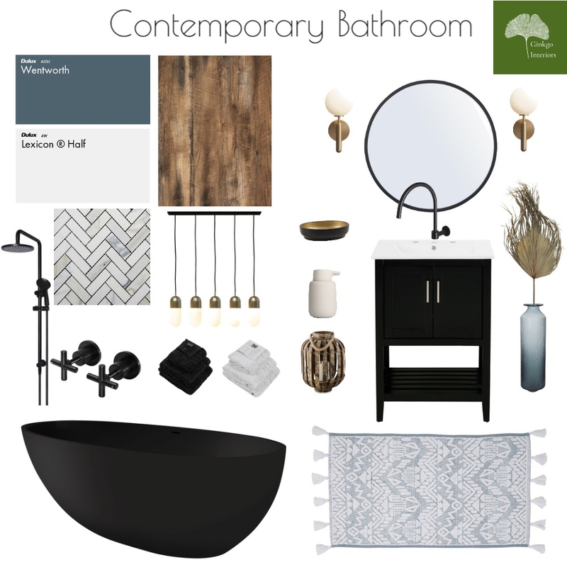 Contemporary Bathroom Mood Board by Ginkgo Interiors on Style Sourcebook