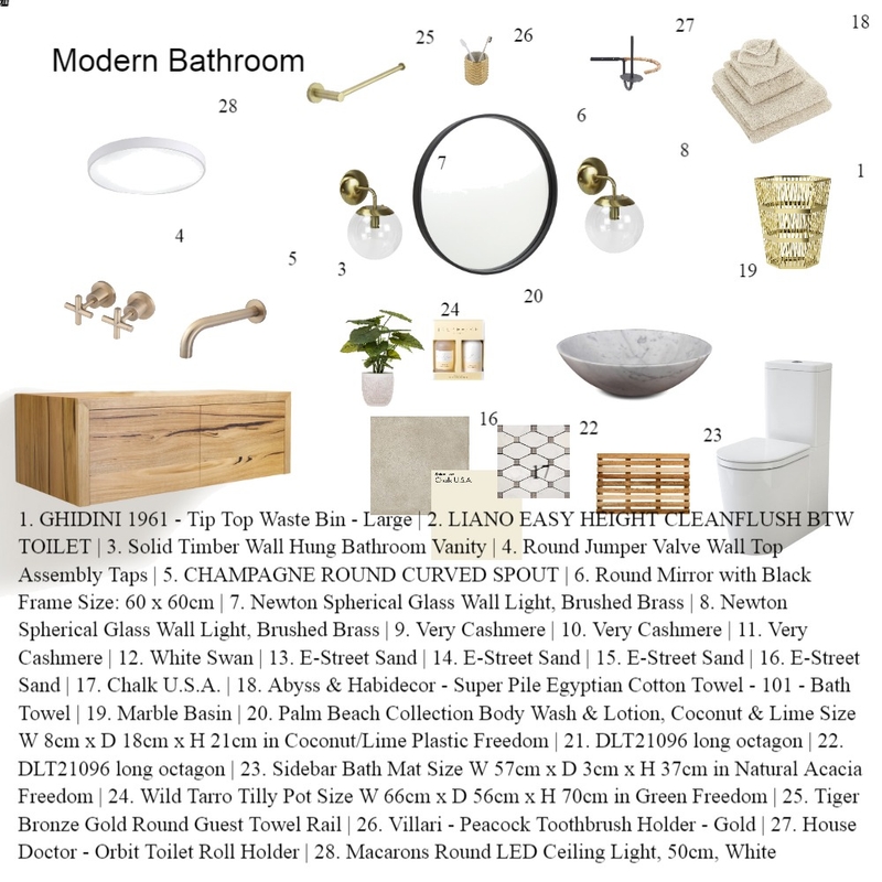 Modern Bathroom Mood Board by Trish on Style Sourcebook