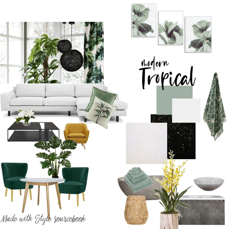 Modern Tropical Mood Board by Dilushi Perera on Style Sourcebook