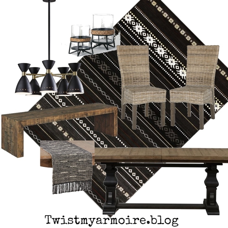 Monochromatic Dining Mood Board by Twist My Armoire on Style Sourcebook