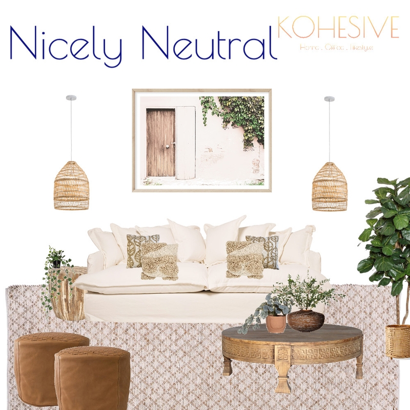 Nicely Neutral Living Mood Board by Kohesive on Style Sourcebook