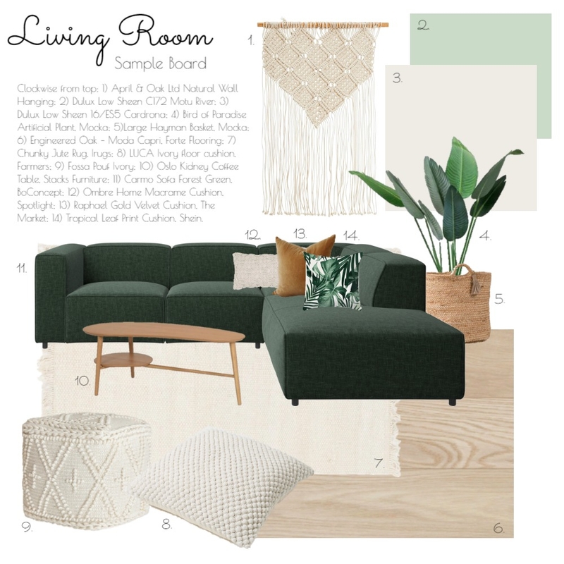 Living Room Sample Board Mood Board by DaniVile on Style Sourcebook