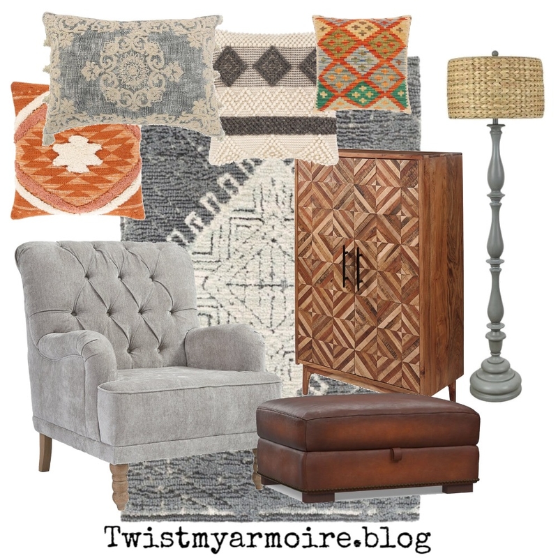 Gray & Cognac Mood Board by Twist My Armoire on Style Sourcebook