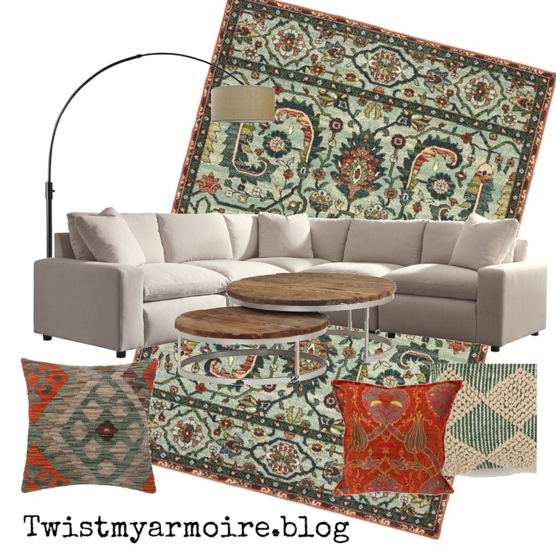 Green & Rust Mood Board by Twist My Armoire on Style Sourcebook