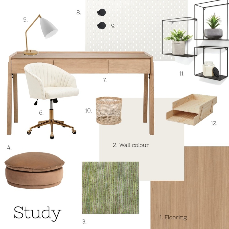 STUDY Mood Board by Hosie Interiors on Style Sourcebook