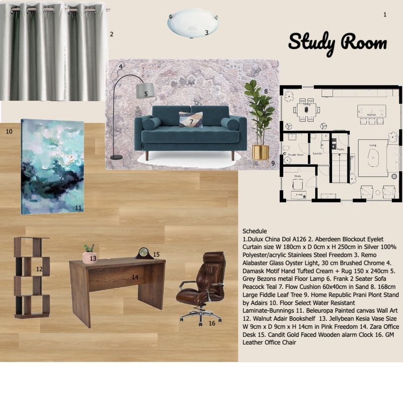 Study Room Mood Board by Jonna on Style Sourcebook