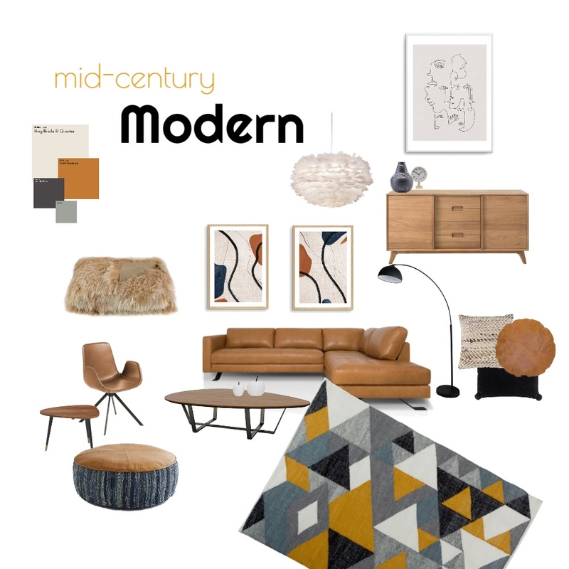 Mid Century Modern Mood Board by Bernadette Crome on Style Sourcebook
