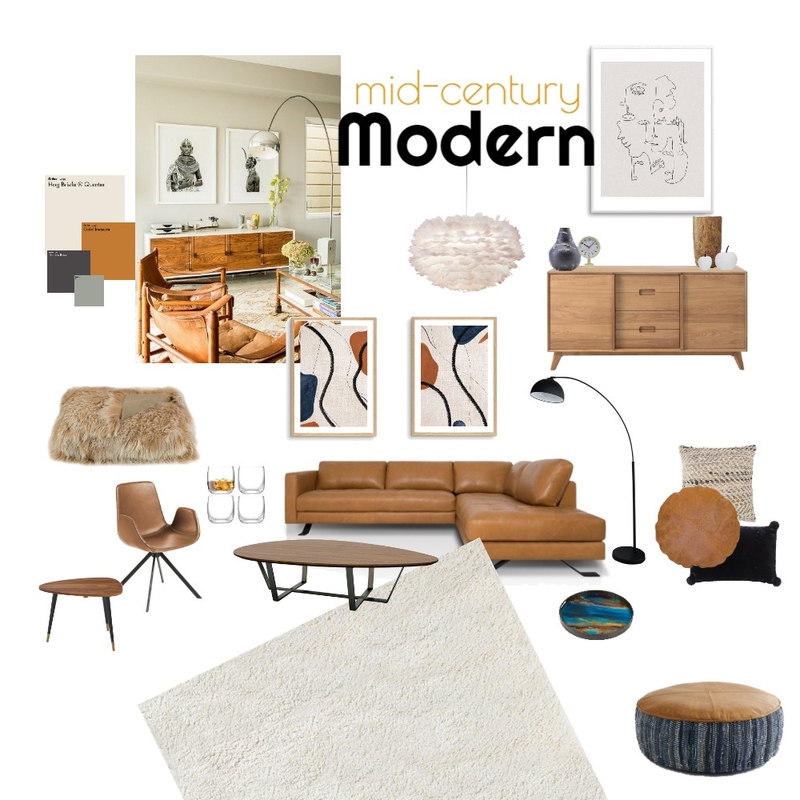Mid Century Modern3 Mood Board by Bernadette Crome on Style Sourcebook