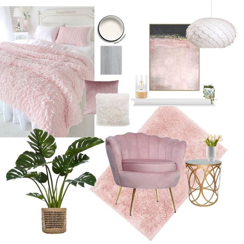 Pink Glamorous Bedroom Mood Board by Gale Carroll on Style Sourcebook