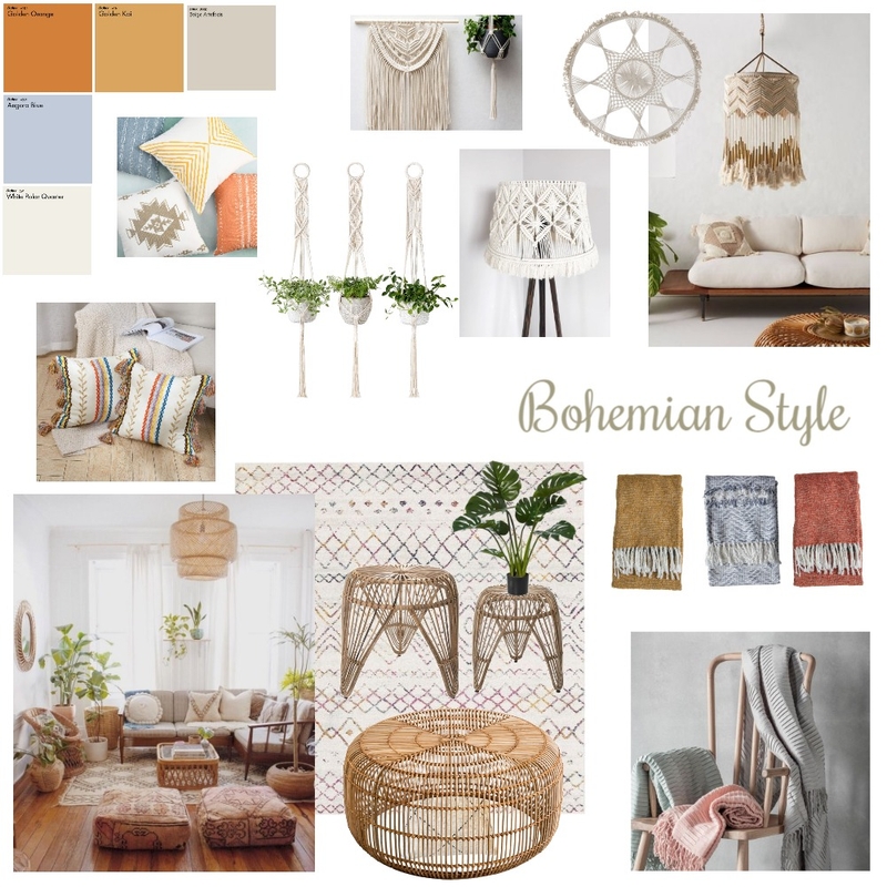 Bohemian Living Room Mood Board by tekceogzhan on Style Sourcebook