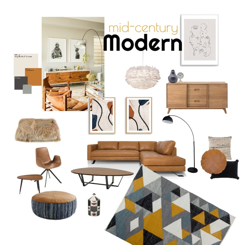 Mid Century Modern1 final Mood Board by Bernadette Crome on Style Sourcebook