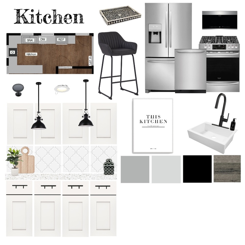 Kitchen Sample Board Mood Board by ericahayes on Style Sourcebook