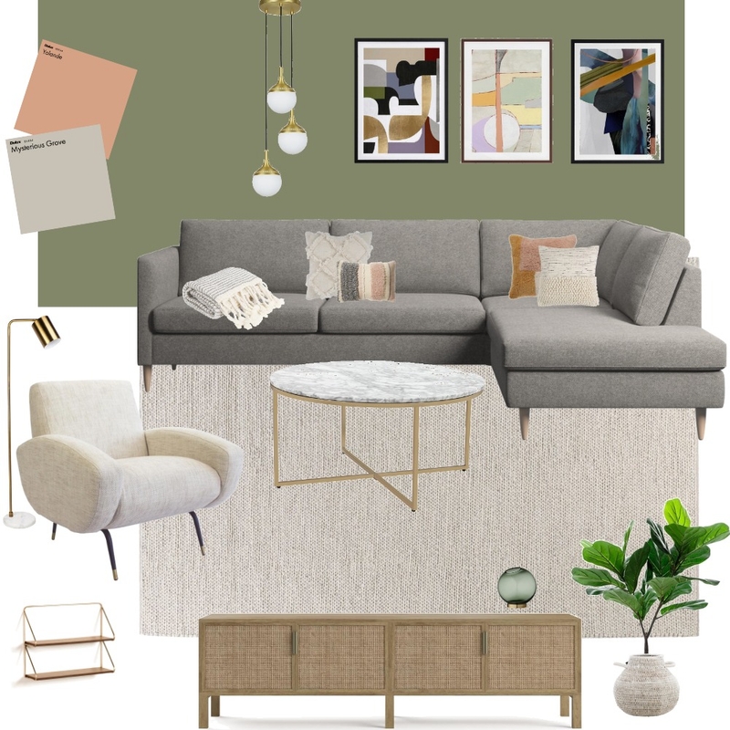 Livingroom Route d'Arlon Mood Board by Stephanie Broeker Art Interior on Style Sourcebook
