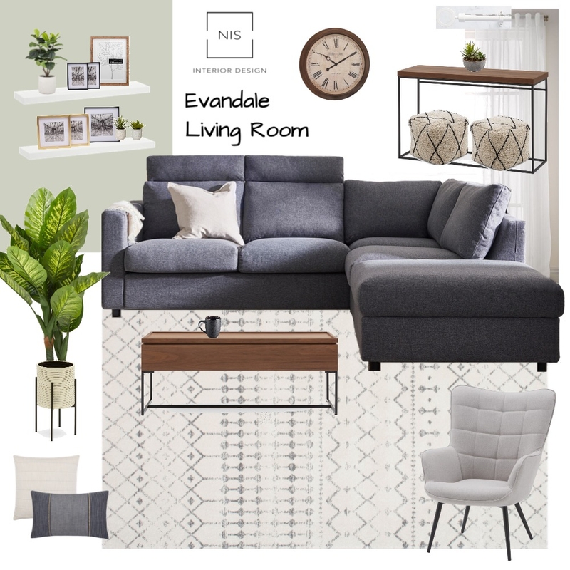 Evandale Living Room (final) Mood Board by Nis Interiors on Style Sourcebook