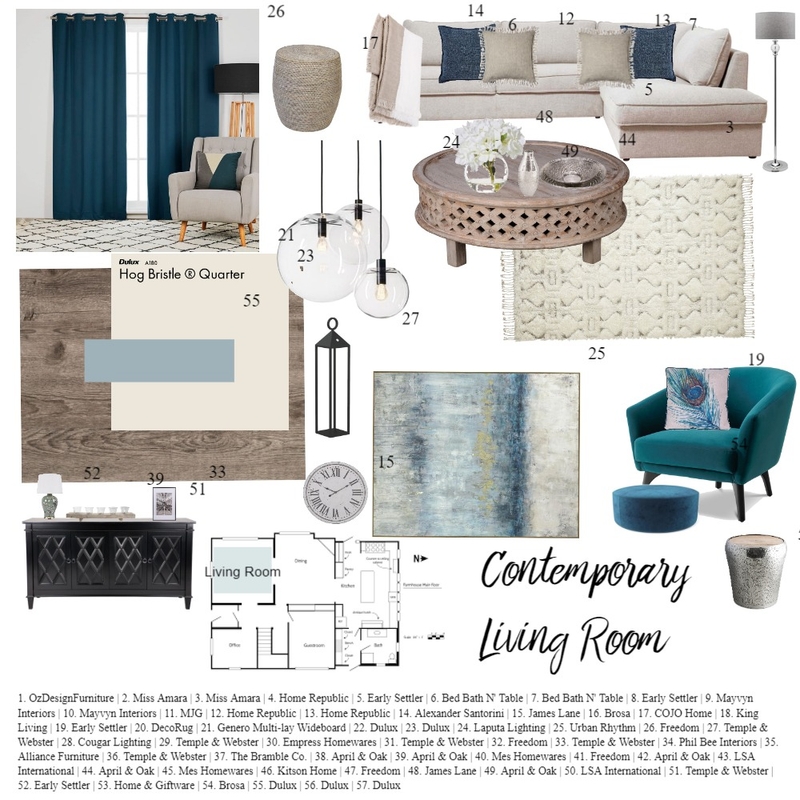 Living Room Mood Board by gracefulmoon on Style Sourcebook