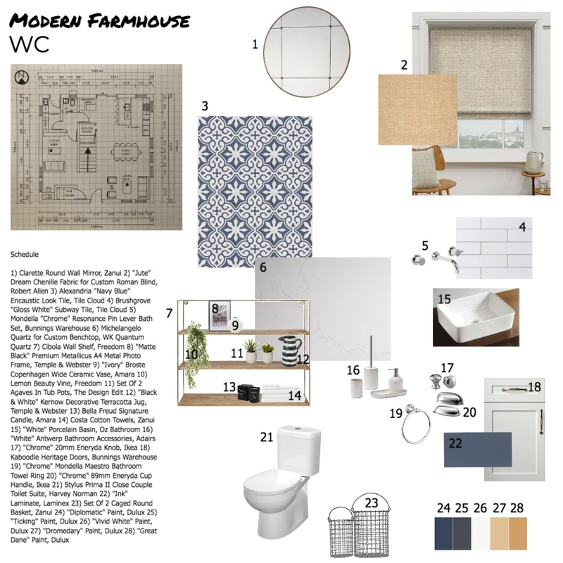 WC Sample Board Mood Board by georgiacampbell on Style Sourcebook