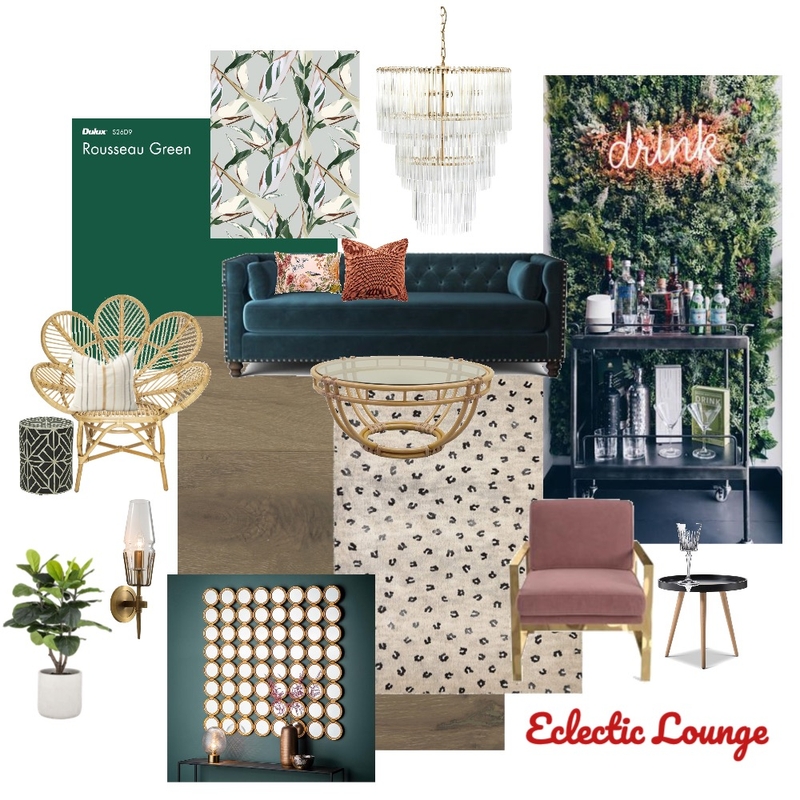 Eclectic Lounge Mood Board by House of Serena Smith Designs on Style Sourcebook
