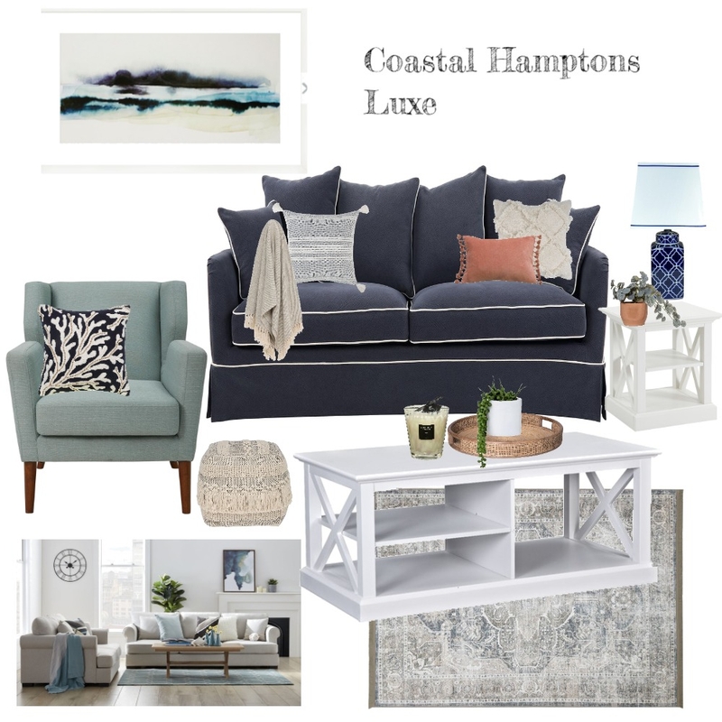 Coastal Hamptons Mood Board by Jo Sievwright on Style Sourcebook