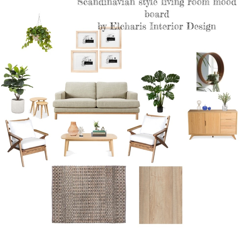 Scandinavian Living Room Mood Board by Elcharis Interior Design Mood Board by Elcharis Interior Design on Style Sourcebook