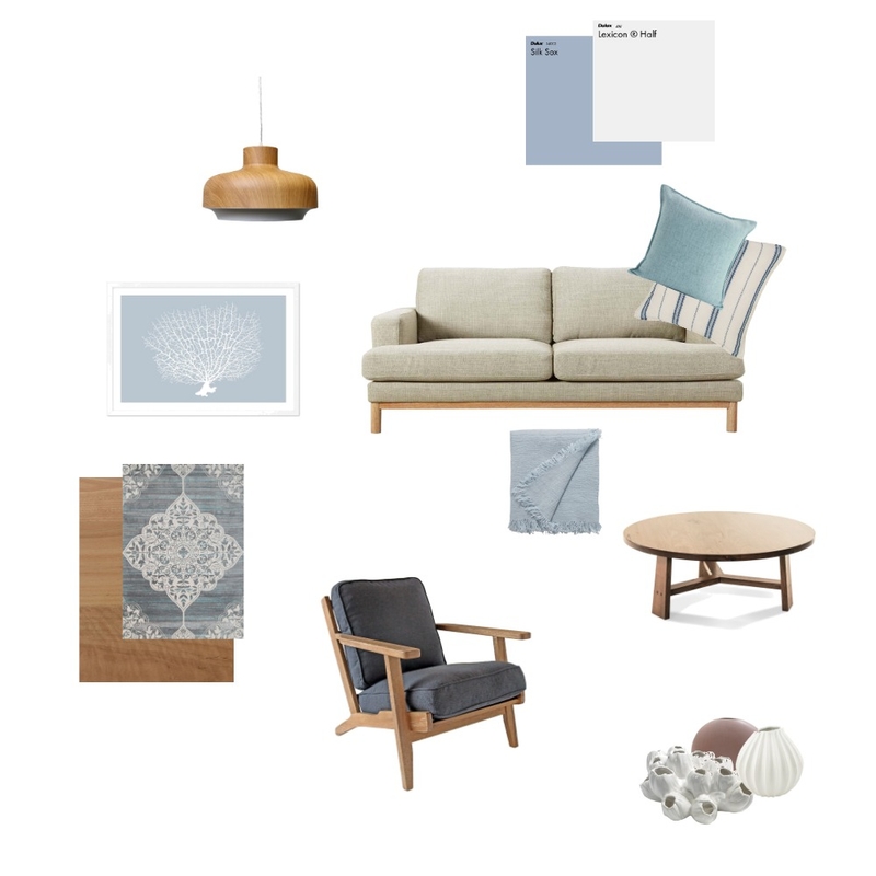 Blue Living Room Mood Board by Bella on Style Sourcebook