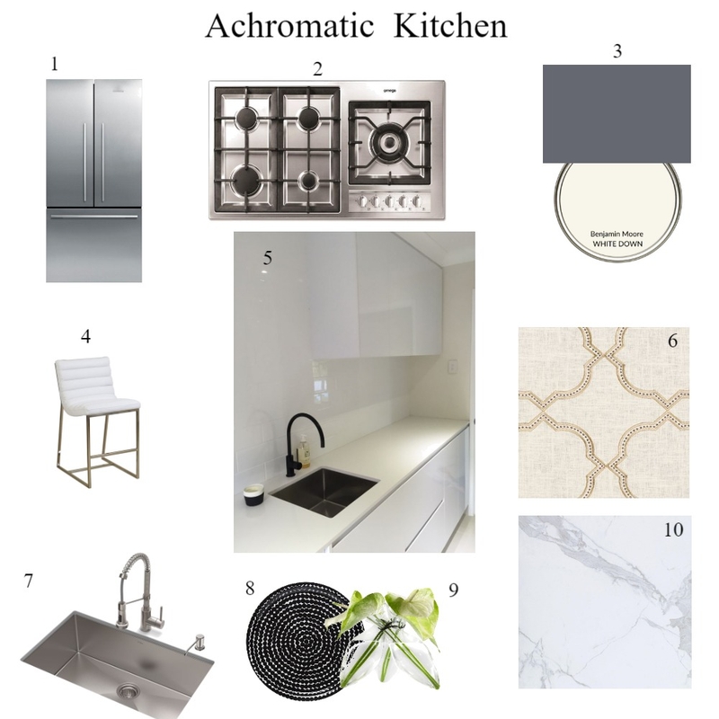 Achromatic kitchen Mood Board by celinavelasco on Style Sourcebook