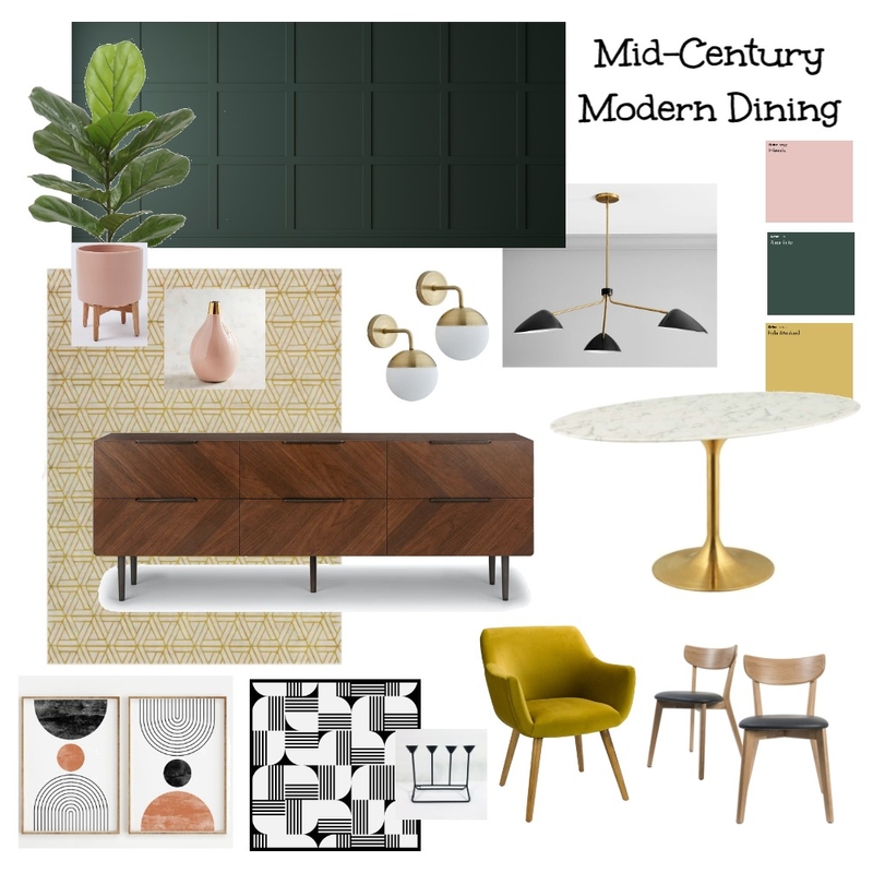 Mid Century Dining Mood Board by dreeves on Style Sourcebook