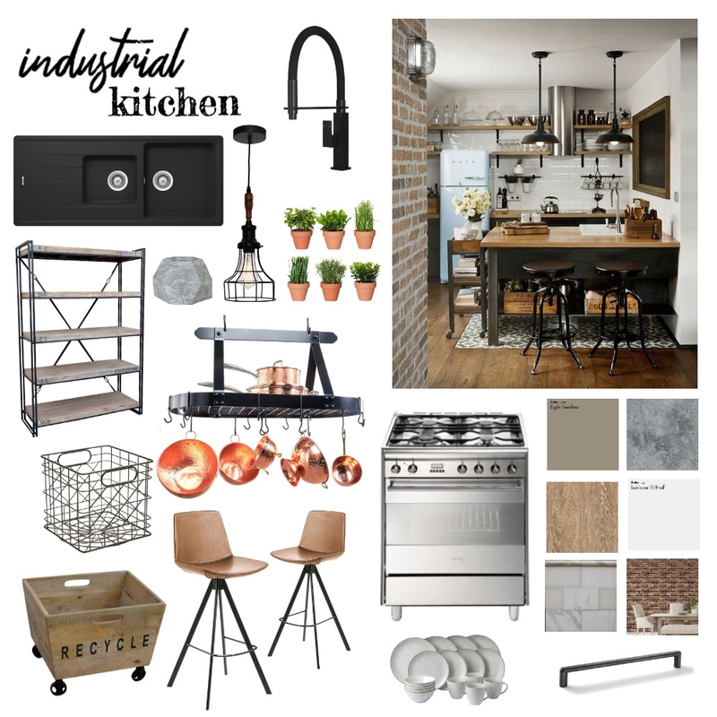 Industrial Kitchen Mood Board by rhianreilly on Style Sourcebook
