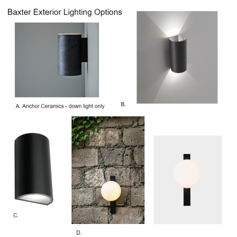 Baxter Exterior Lighting Mood Board by hararidesigns on Style Sourcebook