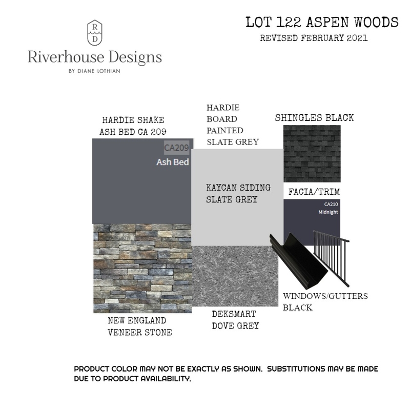 LOT 122 ASPEN WOODS Mood Board by Riverhouse Designs on Style Sourcebook