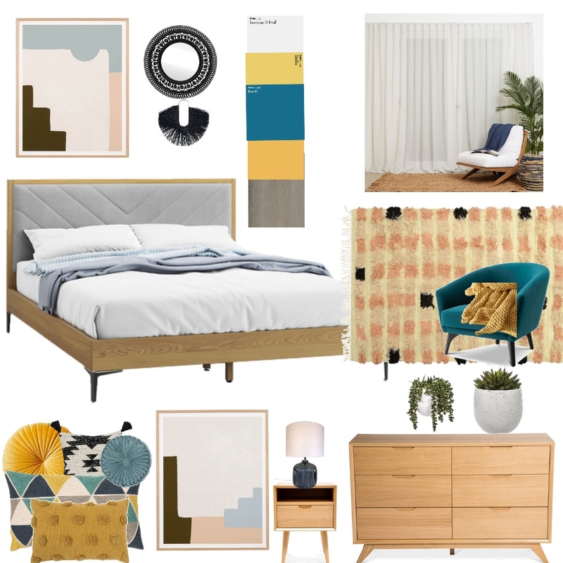 Mid-century modern bedroom Mood Board by Janice Minard on Style Sourcebook