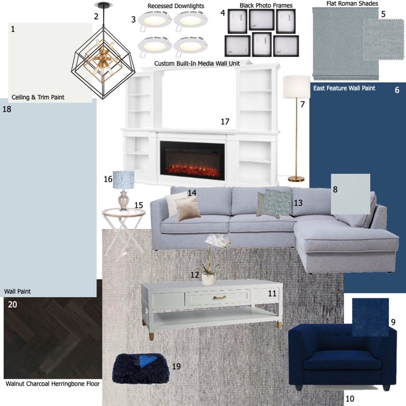 Monochromatic Living Room Mood Board by stylized on Style Sourcebook
