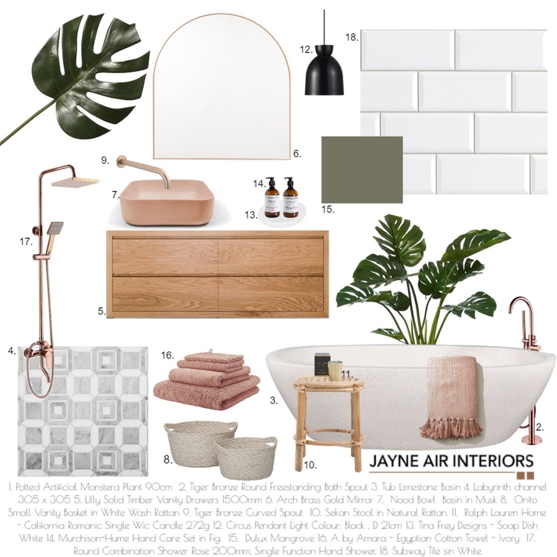 Bathroom Mood Board by Kaire Design on Style Sourcebook
