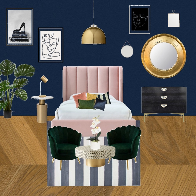 hollywood regency bedroom Mood Board by juliannamurdocco on Style Sourcebook