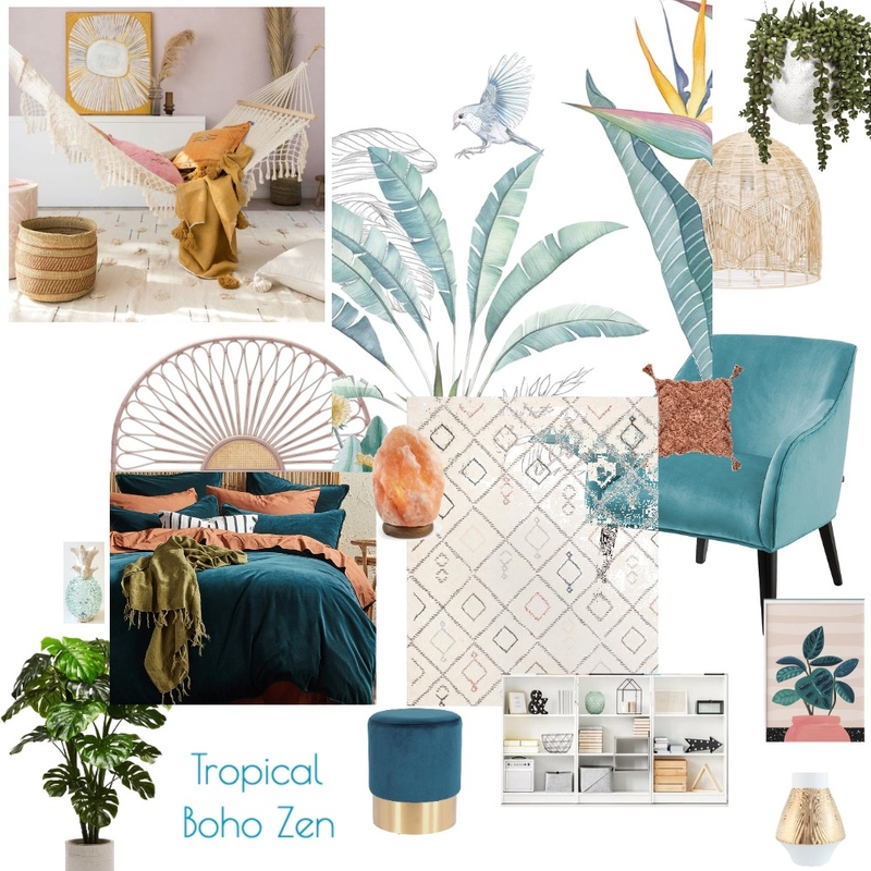 Tropical Art Deco Zen Den Mood Board by beccalecca on Style Sourcebook