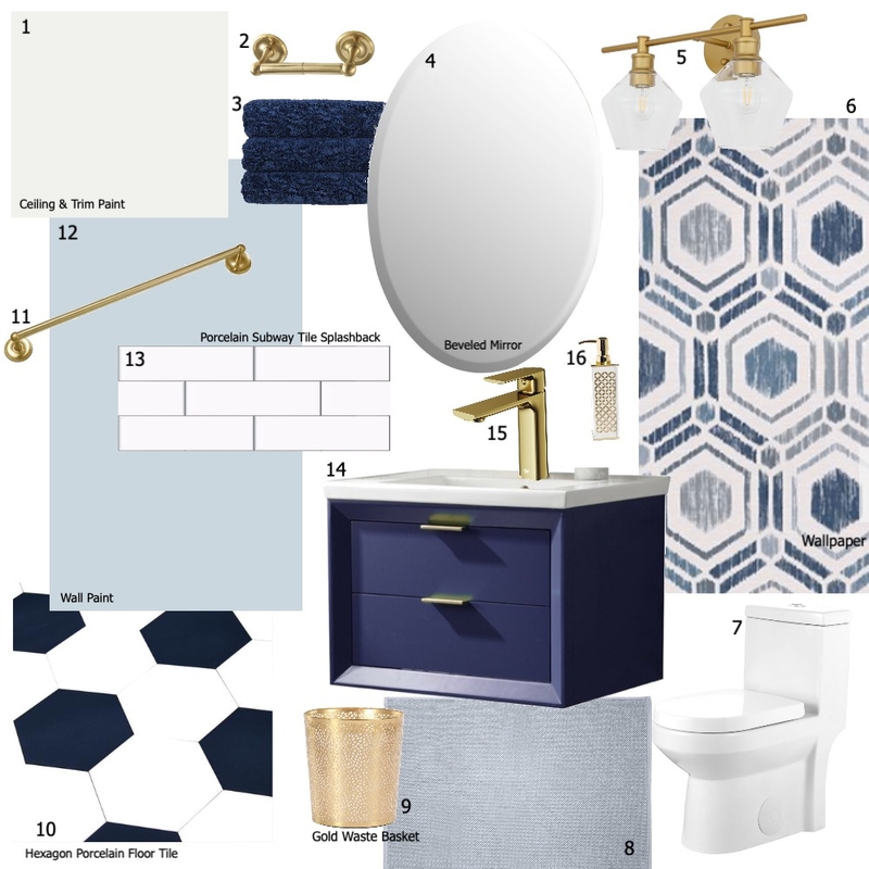 Water Closet Sample Board Mood Board by stylized on Style Sourcebook