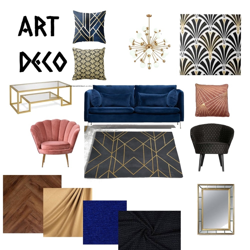 Art Deco Living Room Project Mood Board by ashleighross47 on Style Sourcebook