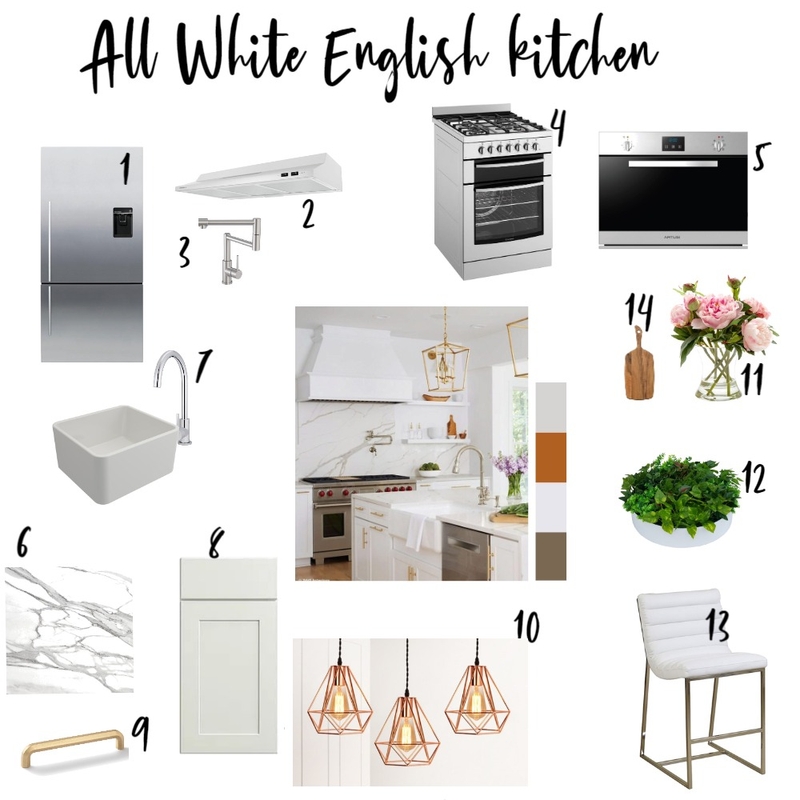 All White English Kitchen Mood Board by Swapna mahesh on Style Sourcebook