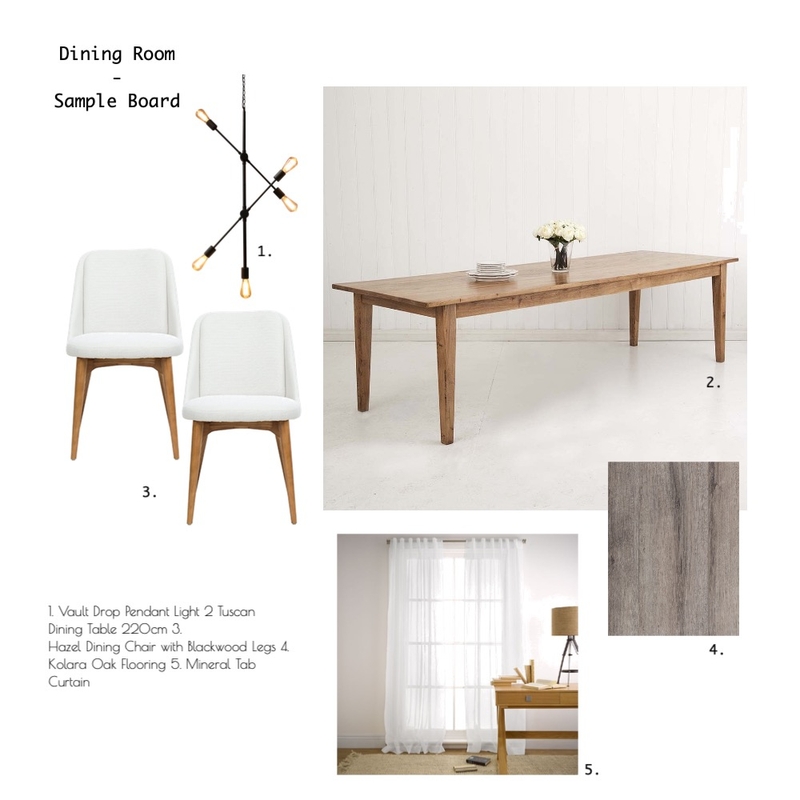 Dining Room - Sample Board Mood Board by LABlock on Style Sourcebook
