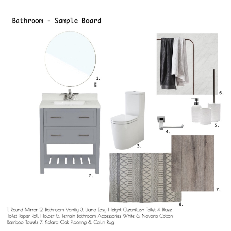 Bathroom - Sample Board Mood Board by LABlock on Style Sourcebook