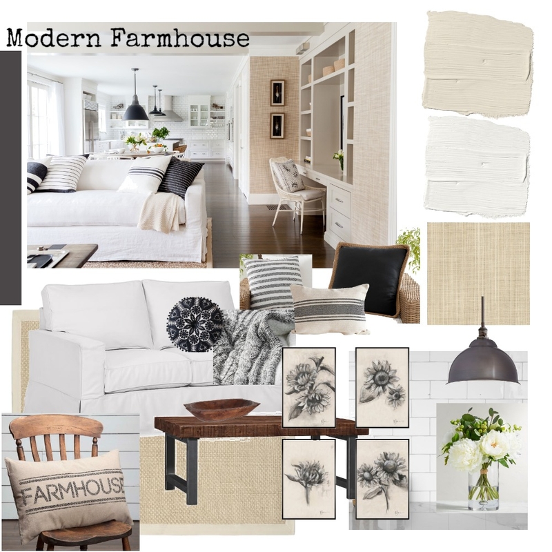 Modern Farmhouse Mood Board by laurabchannell on Style Sourcebook