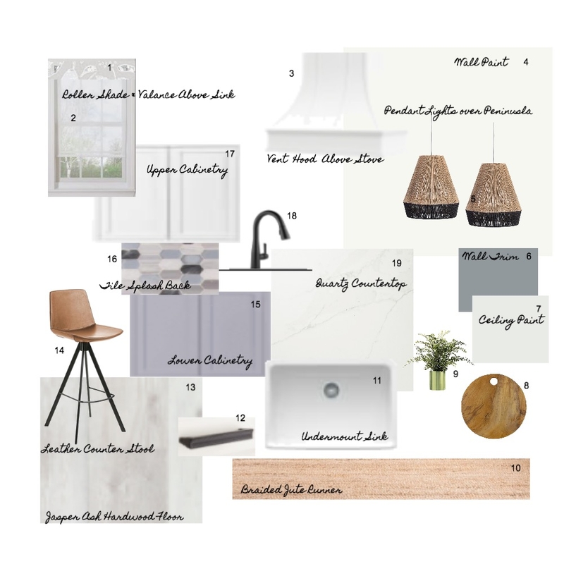 Mod 9 - Kitchen Sample Board Mood Board by MicheleDeniseDesigns on Style Sourcebook