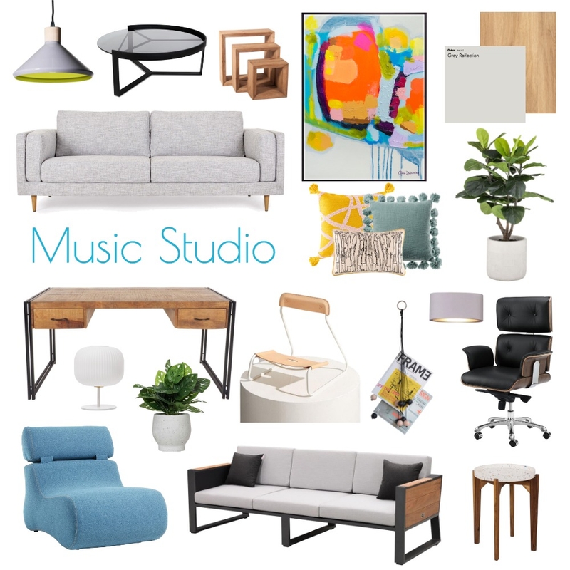 Music Studio Final Draft Mood Board by Beth26 on Style Sourcebook