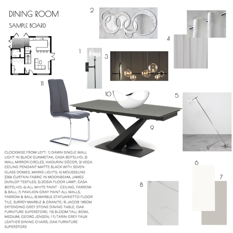NICOLA FISHER MODULE 9 - DINING ROOM Mood Board by Nicola Fisher on Style Sourcebook
