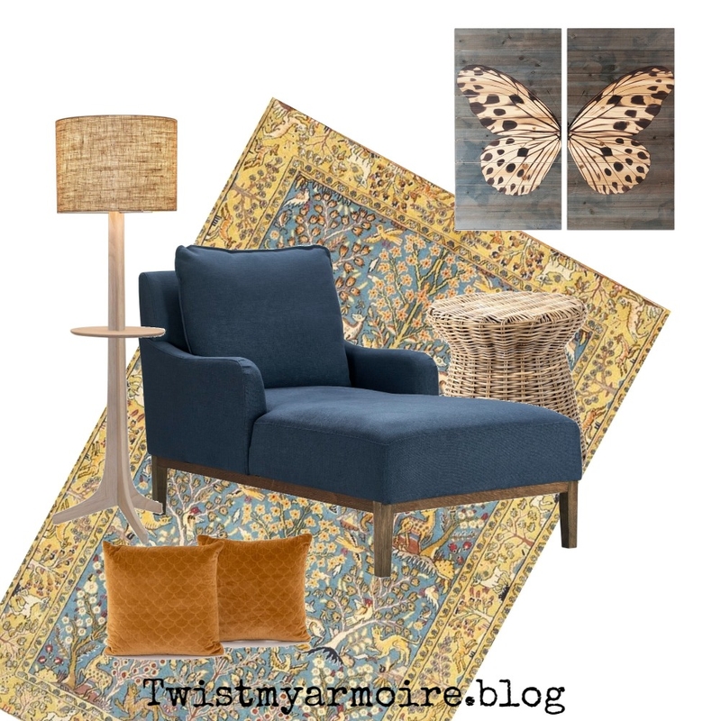 Blue Chaise Mood Board by Twist My Armoire on Style Sourcebook