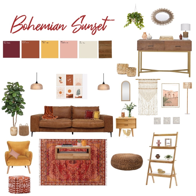 Bohemian Sunset Mood Board by Lanaishar on Style Sourcebook